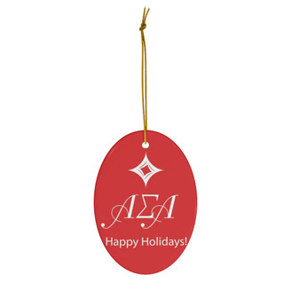 Alpha Sigma Alpha Holiday Color Mascot Christmas Ornaments