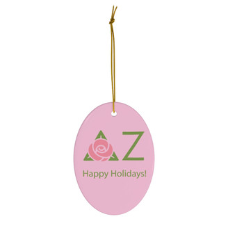 Delta Zeta Holiday Color Mascot Christmas Ornaments