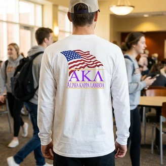 Alpha Kappa Lambda Patriot Long Sleeve T-Shirts