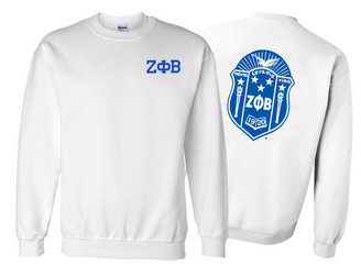 Printify Zeta Phi Beta World Famous Crest - Shield Crewneck Sweatshirts 