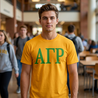 ALPHA GAMMA RHO LETTERED TEE - $24.95