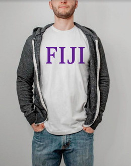 FIJI Fraternity - Phi Gamma Delta LETTERED TEE - $24.95