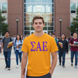 SIGMA ALPHA EPSILON LETTERED TEE - $24.95