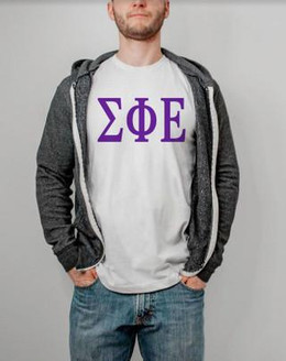 Printify SIGMA PHI EPSILON LETTERED TEE - $24.95 
