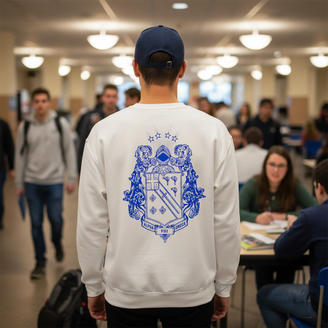 Alpha Phi Omega  World Famous Crest - Shield Crewneck Sweatshirts