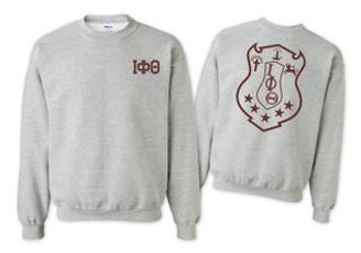 Printify Iota Phi Theta World Famous Crest - Shield Crewneck Sweatshirts 
