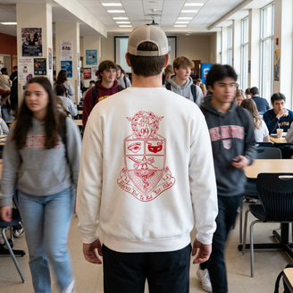Kappa Psi World Famous Crest - Shield Crewneck Sweatshirts