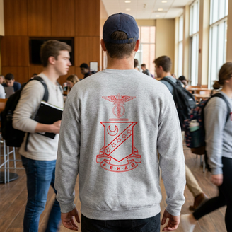 Kappa Sigma World Famous Crest - Shield Crewneck Sweatshirts