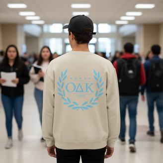 Omicron Delta Kappa World Famous Crest - Shield Crewneck Sweatshirts