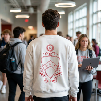 Phi Kappa Tau World Famous Crest - Shield Crewneck Sweatshirts