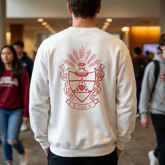 Phi Sigma Phi World Famous Crest - Shield Crewneck Sweatshirts