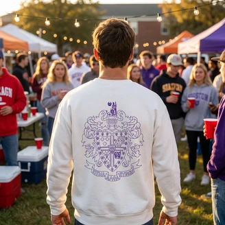 Sigma Alpha Epsilon World Famous Crest - Shield Crewneck Sweatshirts