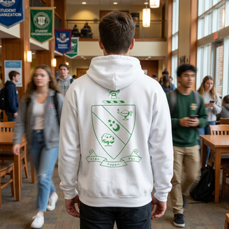 Alpha Gamma Rho World Famous Crest - Shield Hooded Sweatshirt