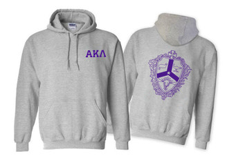 Alpha Kappa Lambda World Famous Crest - Shield Hooded Sweatshirt