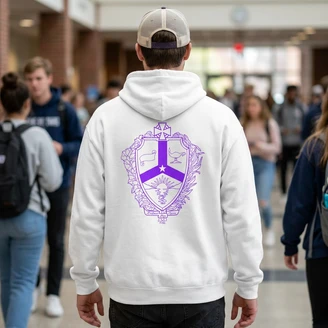 Alpha Kappa Lambda World Famous Crest - Shield Hooded Sweatshirt