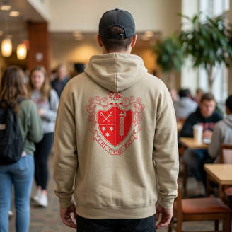 Chi Phi World Famous Crest - Shield Hooded Sweatshirt