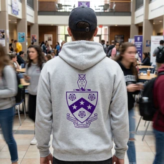 FIJI - Phi Gamma Delta World Famous Crest - Shield Hooded Sweatshirt