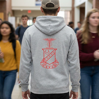 Kappa Sigma World Famous Crest - Shield Hooded Sweatshirt