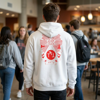 Phi Sigma Kappa World Famous Crest - Shield Hooded Sweatshirts