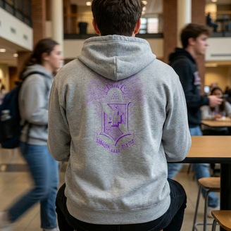 Sigma Pi World Famous Crest - Shield Hooded Sweatshirts