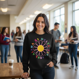 Alpha Xi Delta Rainbow Daisy Crewneck Sweatshirt