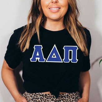  DISCOUNT Alpha Delta Pi Lettered Tee - Best Value 