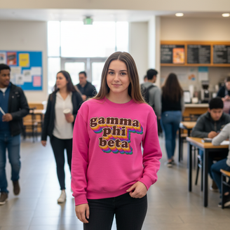 Gamma Phi Beta Retro Maya Crewneck Sweatshirts
