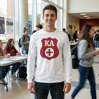 Kappa Alpha Shield Long Sleeve T-Shirt