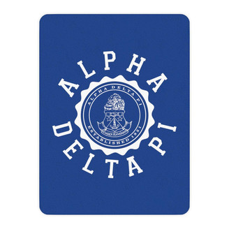 Printify Alpha Delta Pi Seal Sherpa Blanket - Giant Size! 