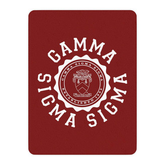 Printify Gamma Sigma Sigma Seal Sherpa Blanket - Giant Size! 