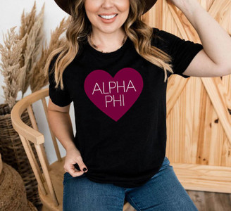 Alpha Phi Tiffany Heart Tees