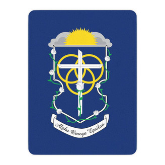 Printify Alpha Omega Epsilon Sherpa Blanket - Giant Size! 
