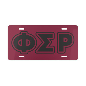 Printify Phi Sigma Rho Lettered License Plate 