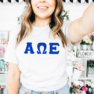 Alpha Omega Epsilon Lettered Tee