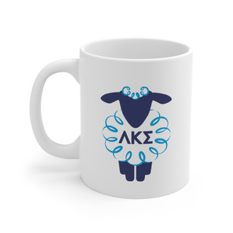 Lambda Kappa Sigma Sheep Ceramic Coffee Cup, 11oz.