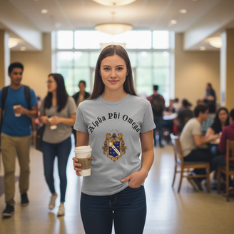 Alpha Phi Omega Vintage Crest Tees