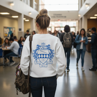 Tau Beta Sigma World Famous Crest - Shield Crewneck Sweatshirts