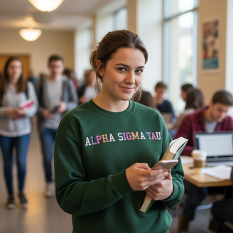 Alpha Sigma Tau Nickname Crew Sweatshirts