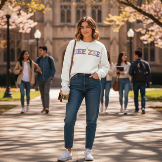 Delta Zeta Nickname Crew Sweatshirts