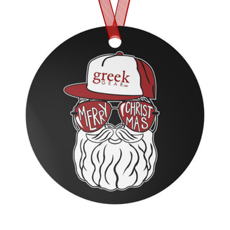 Greekgear 2022 Santa Metal Ornaments