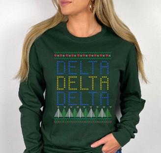Delta Delta Delta Christmas Long Sleeve Tee
