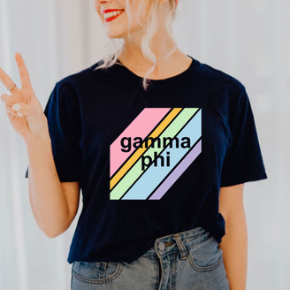 Gamma Phi Beta Pastel Stripes Tees