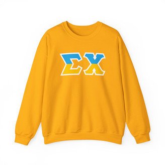 Sigma Chi Two Toned Greek Lettered Crewneck Sweatshirts