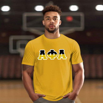 Printify Alpha Phi Alpha Two Toned Greek Lettered T-shirts 