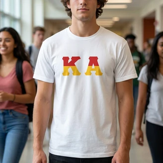 Kappa Alpha Two Toned Greek Lettered T-shirts