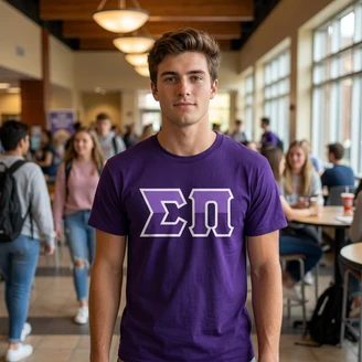 Sigma Pi Two Toned Greek Lettered T-shirts