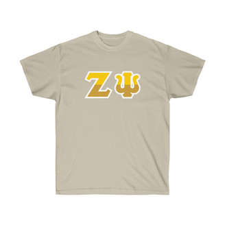 Zeta Psi Two Toned Greek Lettered T-shirts