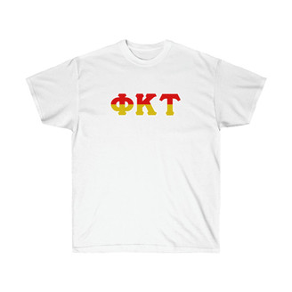 Printify Phi Kappa Tau Two Toned Greek Lettered T-shirts 