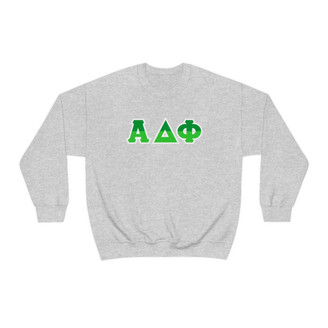 Printify Alpha Delta Phi Two Toned Greek Lettered Crewneck Sweatshirts 