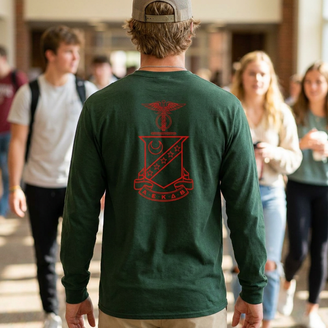 Kappa Sigma World Famous Crest Ultra Cotton Long Sleeve Tee